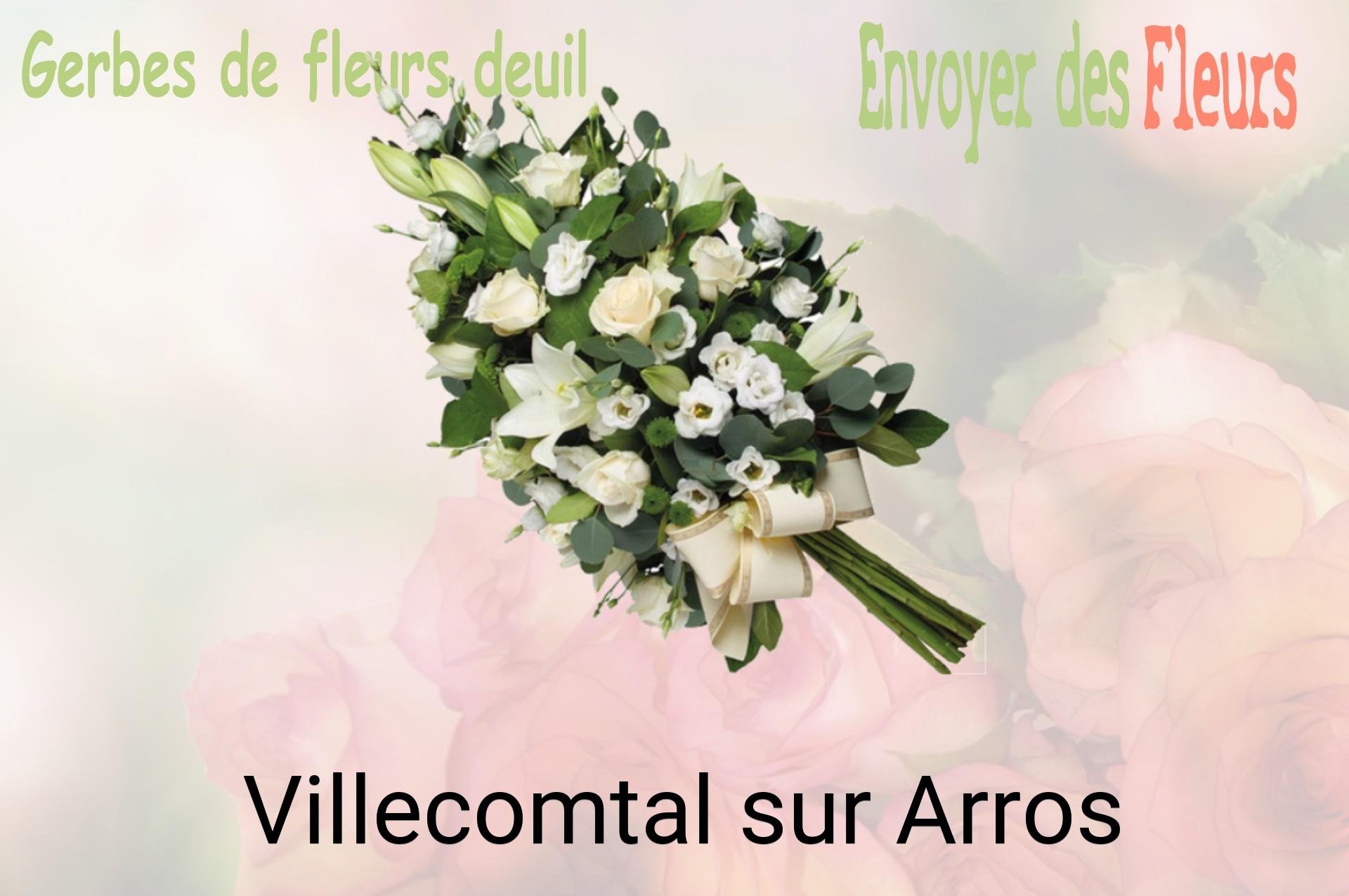 Gerbe de fleurs de deuil livrée à Villecomtal-sur-Arros